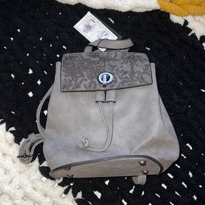Liz Soto Handbags Light Grey Backpack Drawstring